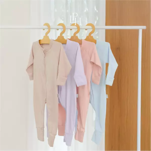 Little Palmerhaus - Baby Sleepsuit 15.0 (Jumper Bayi Lengan Panjang) Sand Brown