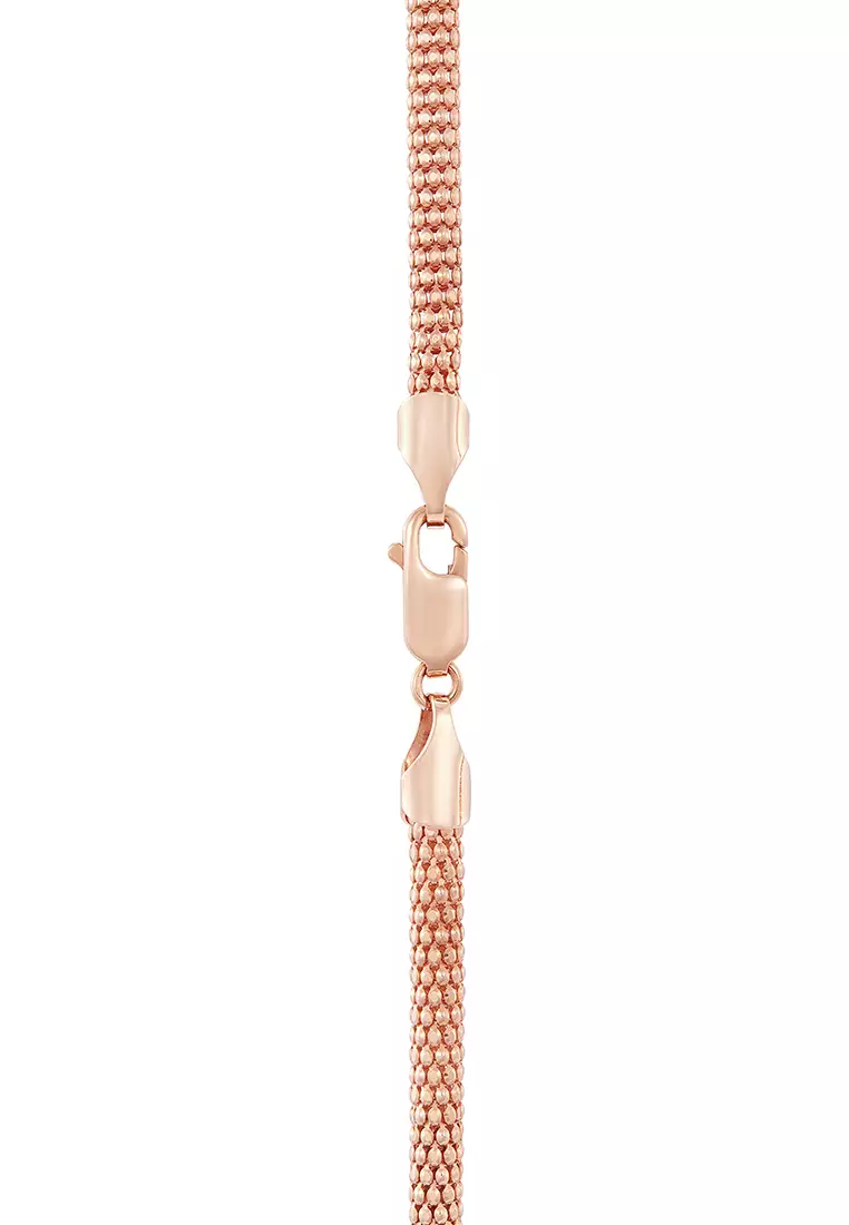 HABIB 925 Silver Rose Gold Necklace 036 CORB36FLD(N)-RG
