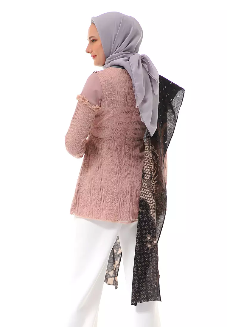 Arawinda Blouse Muslimah No Ballon Long Sleeve Premium High Quality - Brownie