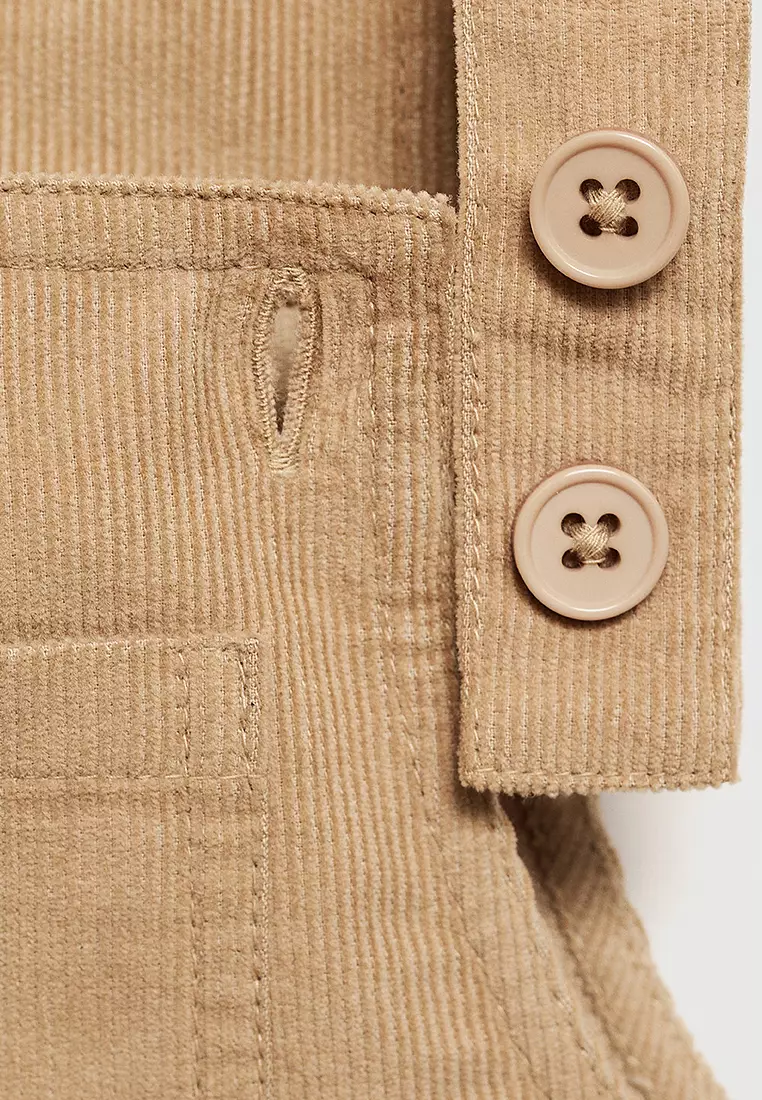 Mango corduroy pinafore dress online