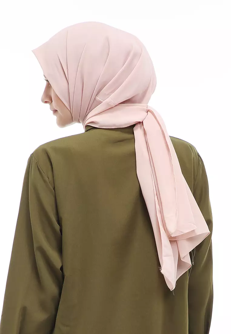 Sakilah Hijab Pashmina Ceruty Baby Doll Wanita Polos Relaxed Fit - Milo