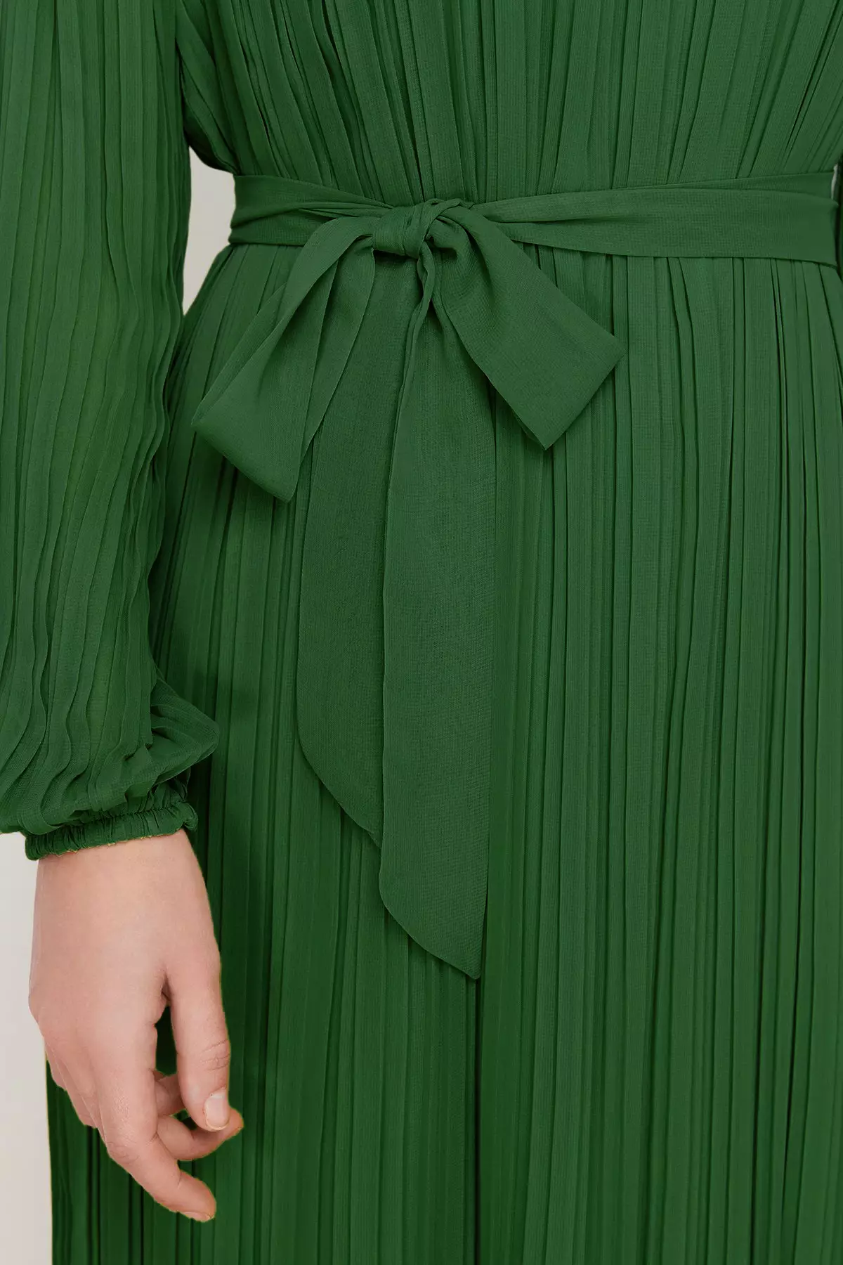 MODEST Pleated Chiffon Dress