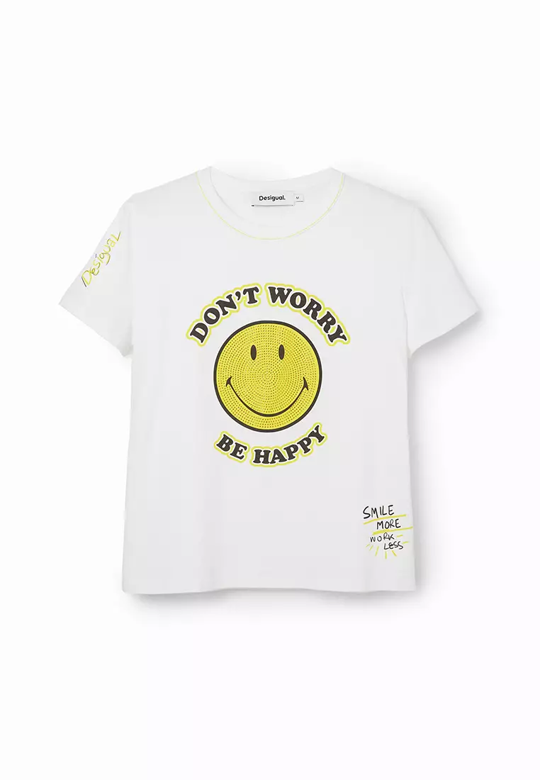 Buy Desigual Desigual Woman Rhinestone Smiley Originals ® T-shirt