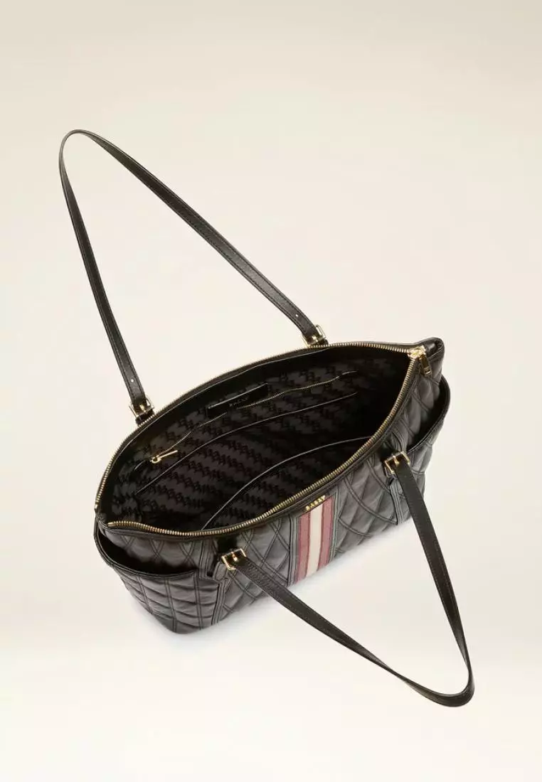 Bally Damirah Leather Tote Bag Black