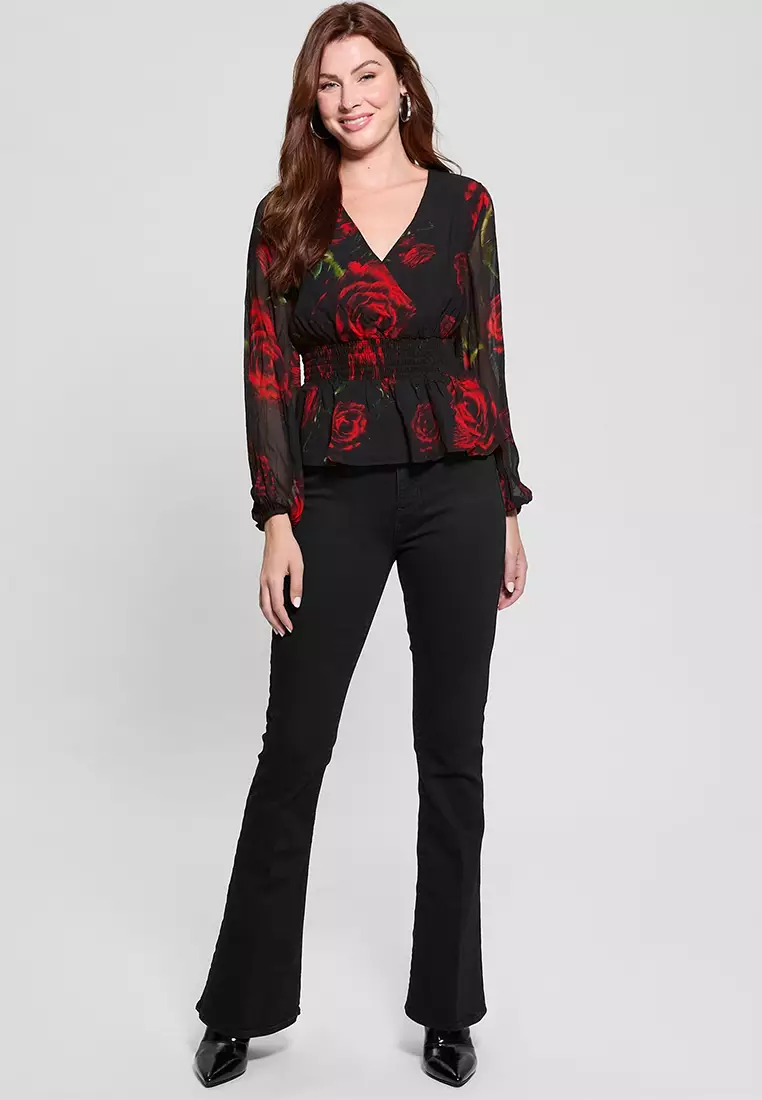 Mishka Printed Chiffon Top