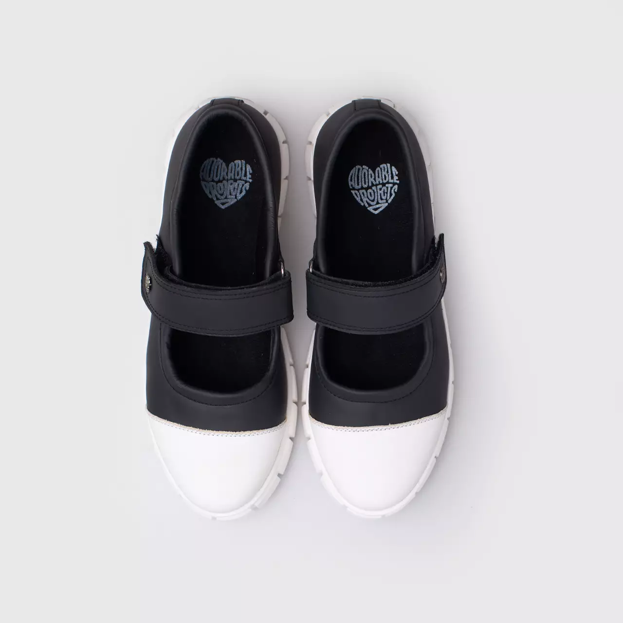 Achilla Mary Jane Sneakers Genuine Leather BnW