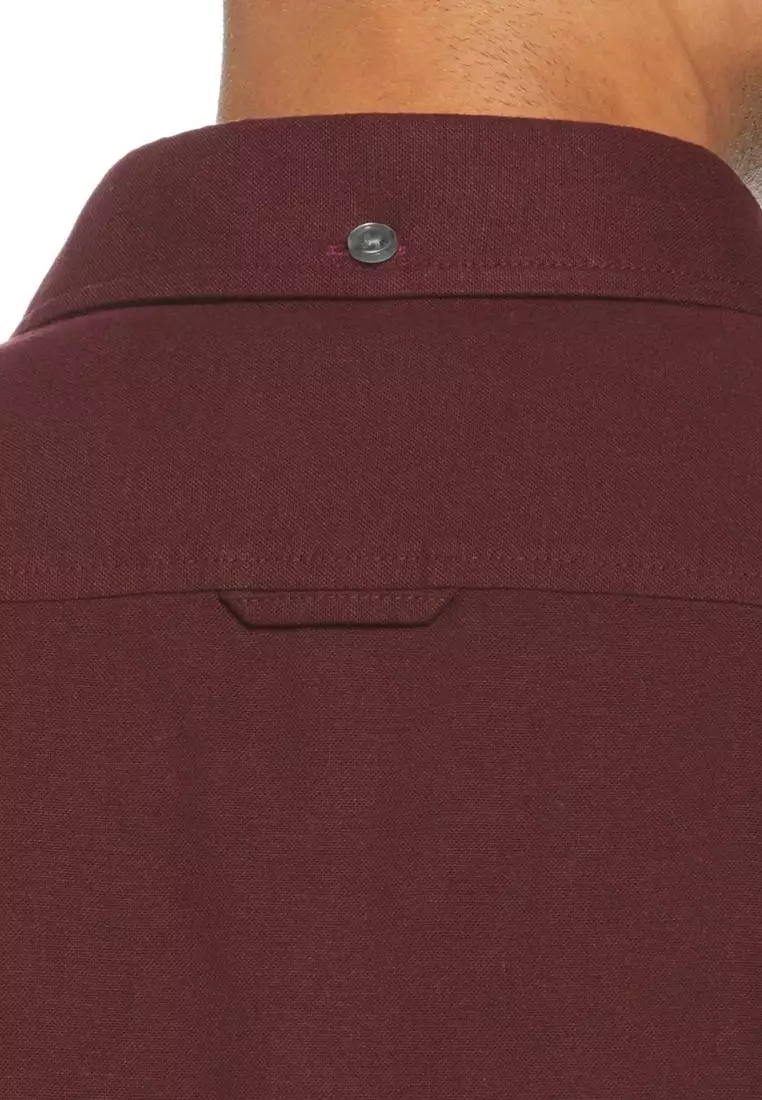 Cotton Oxford Long Sleeve Button-Down Shirt