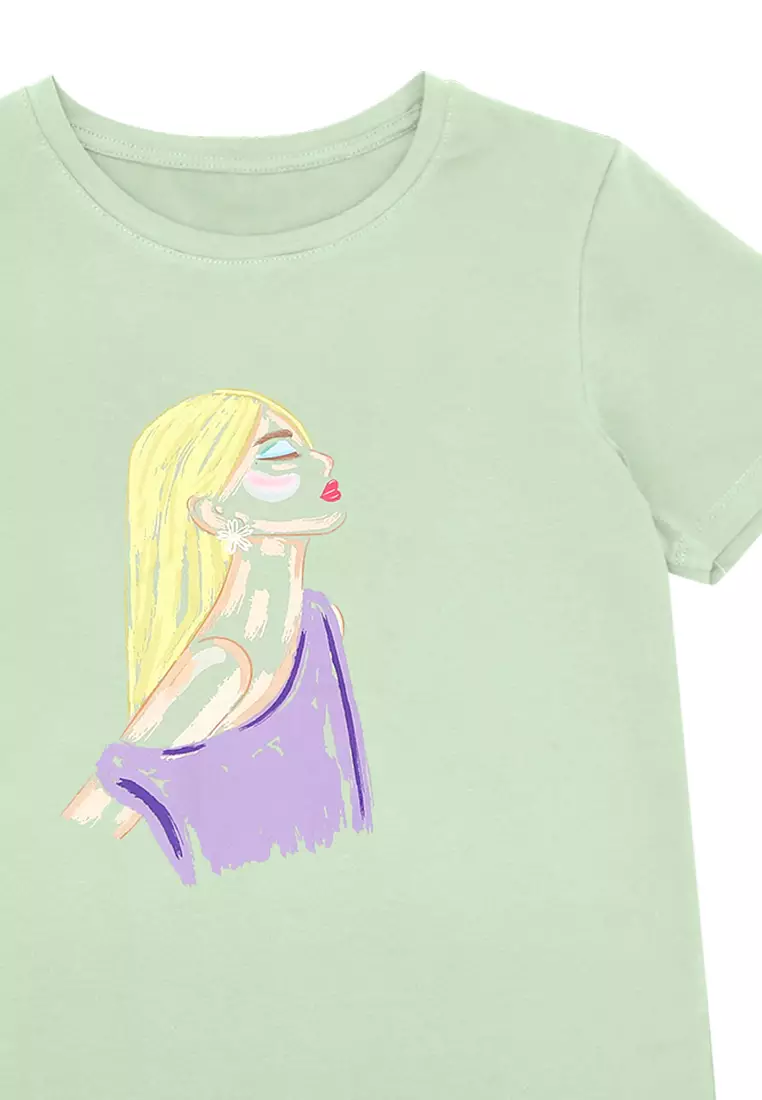 Ladie's Graphic T-shirt "Ciao Bella, Blonde Haired Lady"