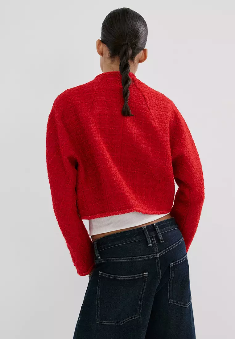 Tweed Jacket With Jewel Buttons