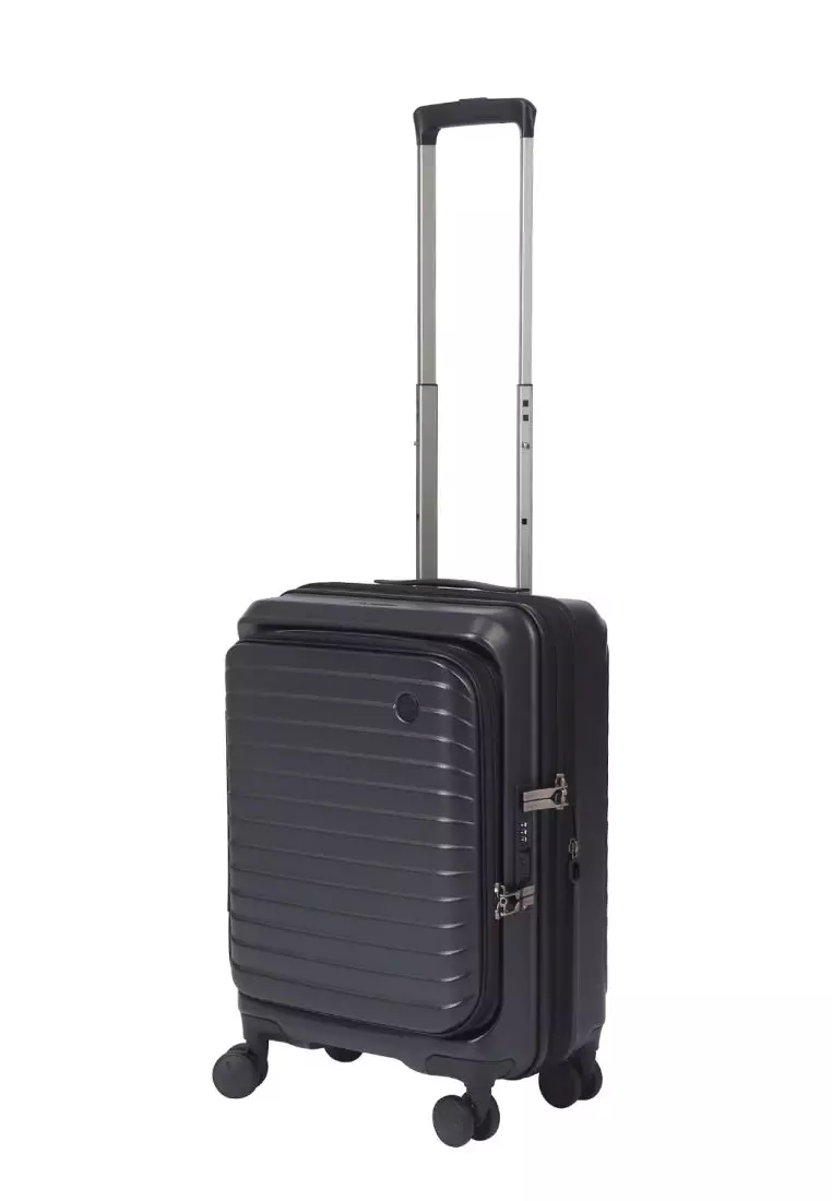 CROSSING INVI 20" Carry On Expandable Luggage With Front & Middle Access V3 - Black