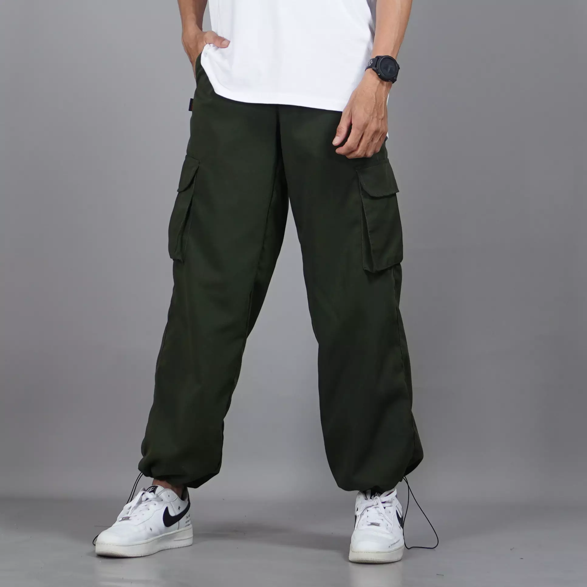 REAGAN Celana Cargo Loose Pants Pria Celana Kargo Loose Fit Pria - ARMY