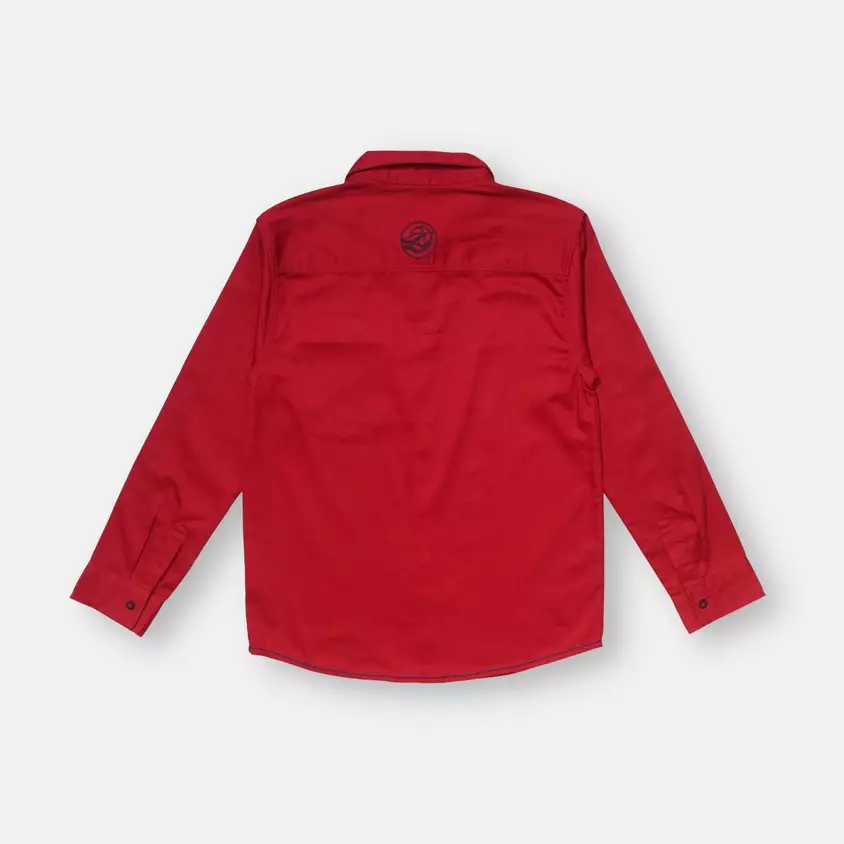 Kemeja Lengan Panjang Anak Laki Merah/ Boys Shirt Long Sleeve Red/ That's Donald Merry and Bright