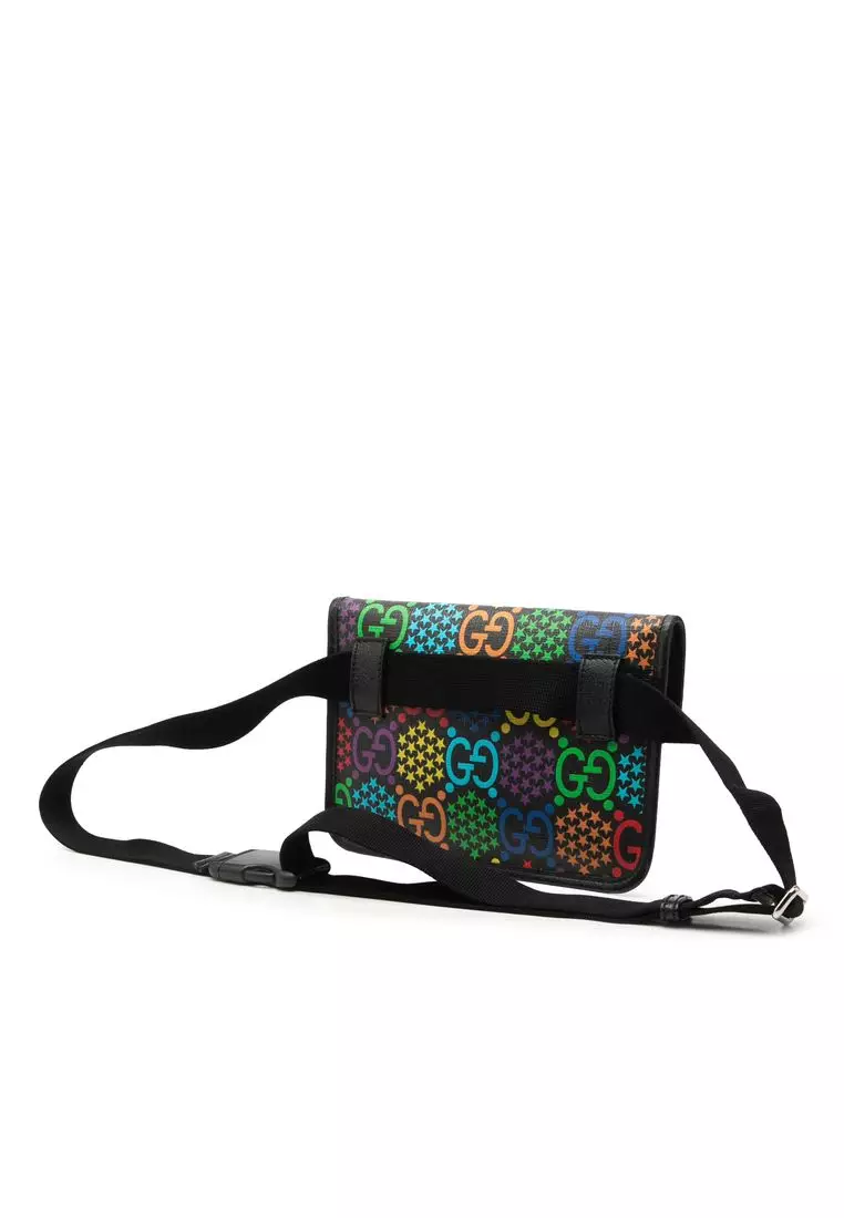Pre-Loved Gucci Gg Supreme Psychedelic Belt Bag