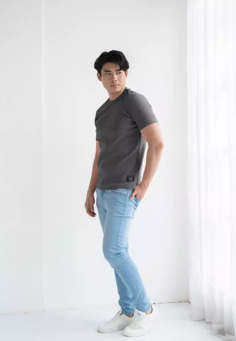 Kale Mark Dark Grey / Atas Kaos Lengan Pendek Pria Premium