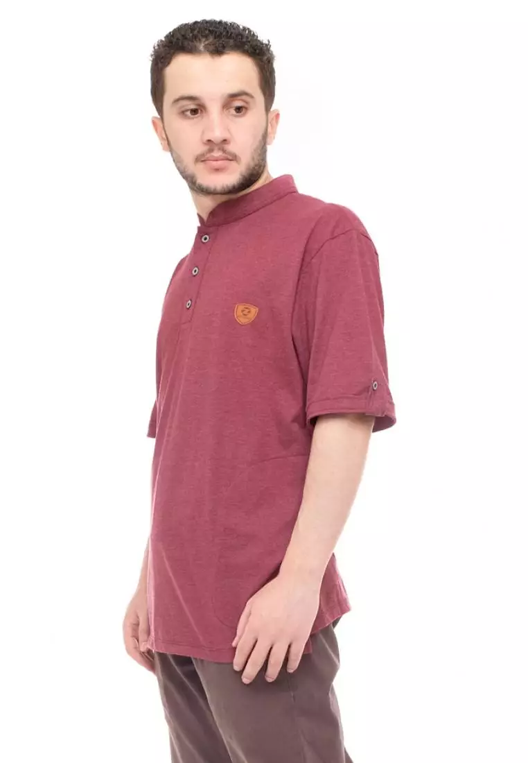 Kaos Koko Gamis Muslim Pria Ulwan - Maroon
