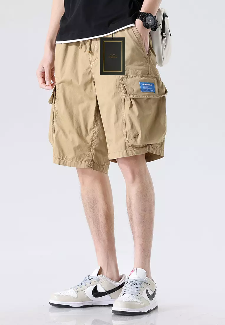 Mens cargo shorts hot sale with phone pocket