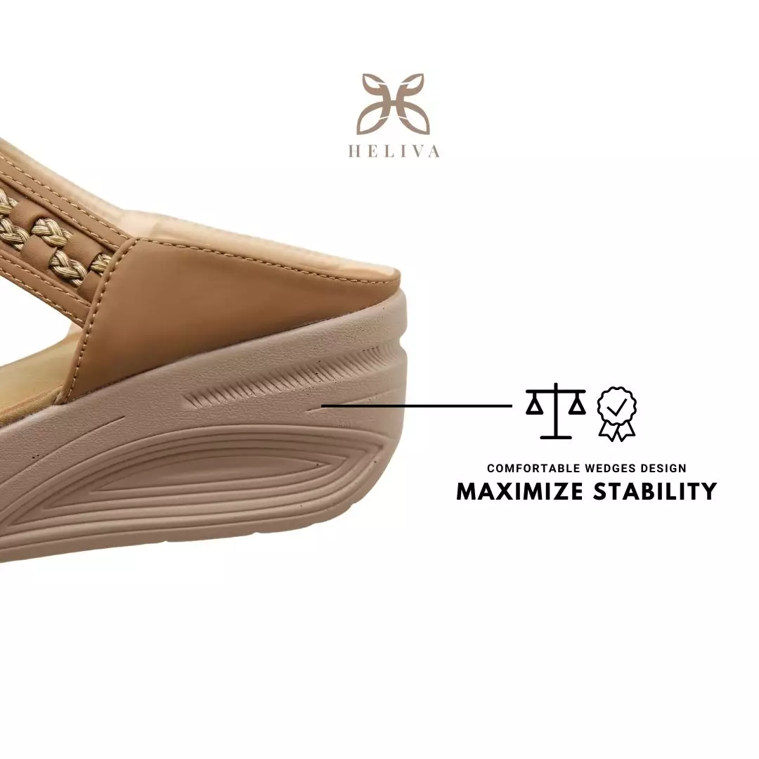 Heliva Adela Sandal Wedges Suede Accessories Jewerly