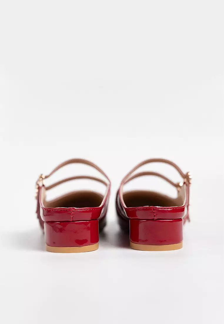 Milyy Mary Jane Glossy Mules