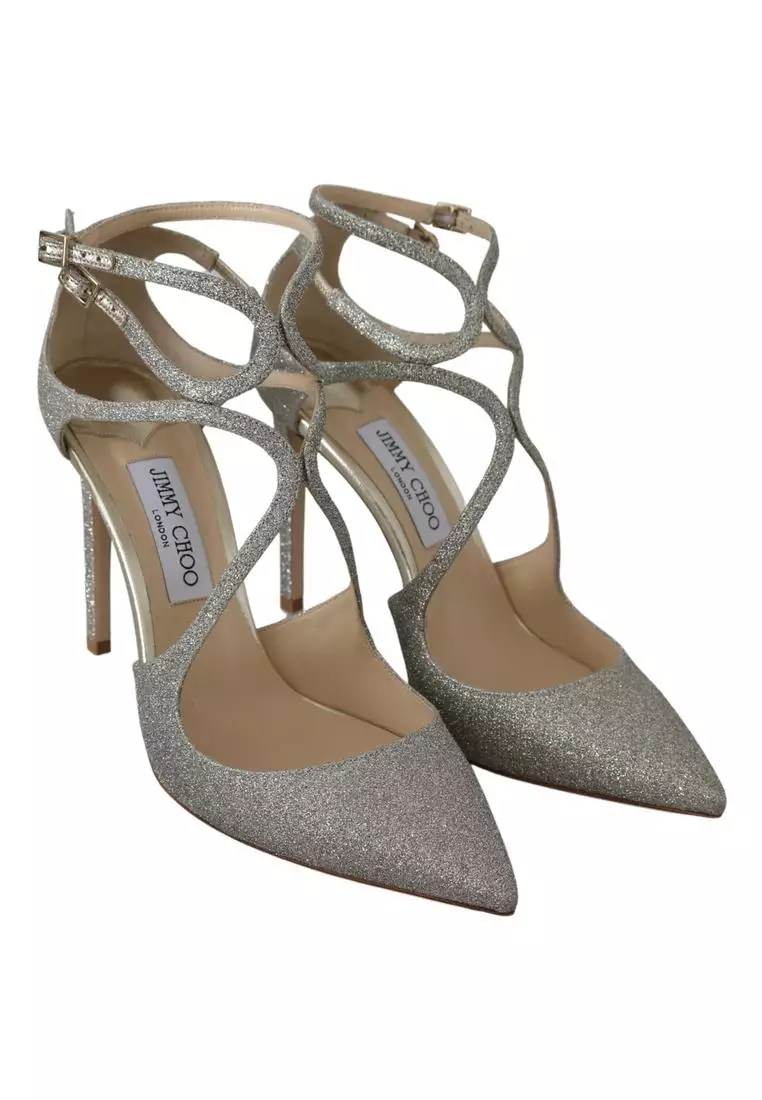 Buy Jimmy Choo Jimmy Choo Platinum Ice Leather Lancer 100 Pumps