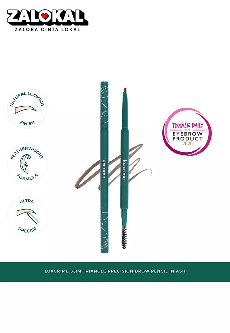 Luxcrime Slim Triangle Precision Brow Pencil in Ash