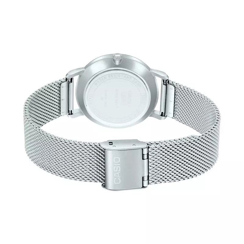 Jam Tangan Pria Casio General MTP-B110M-7AVDF MTPB110 MTP-B110M Dress  Silver Dial Mesh Strap