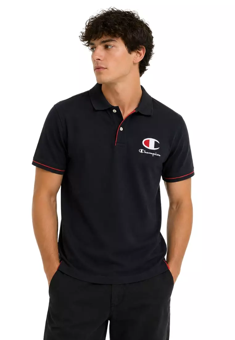 Left C & Script Logo Polo Shirt