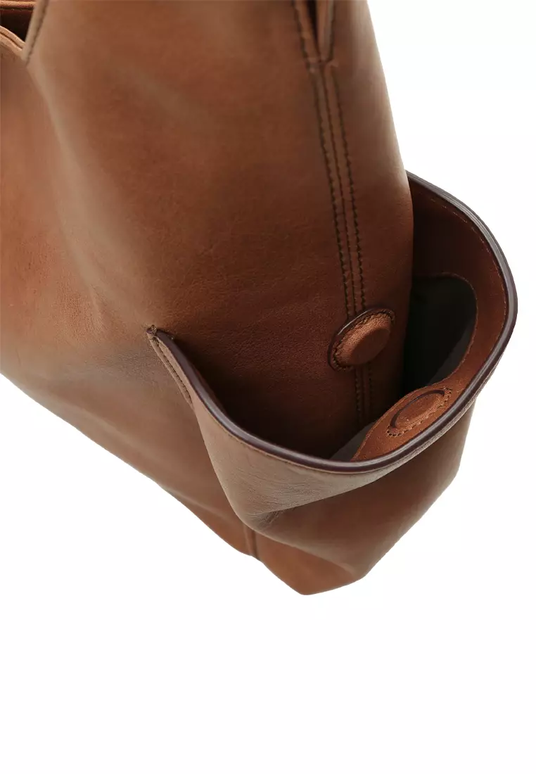 LEXI Side Pocket Hobo Bag II - Caramel