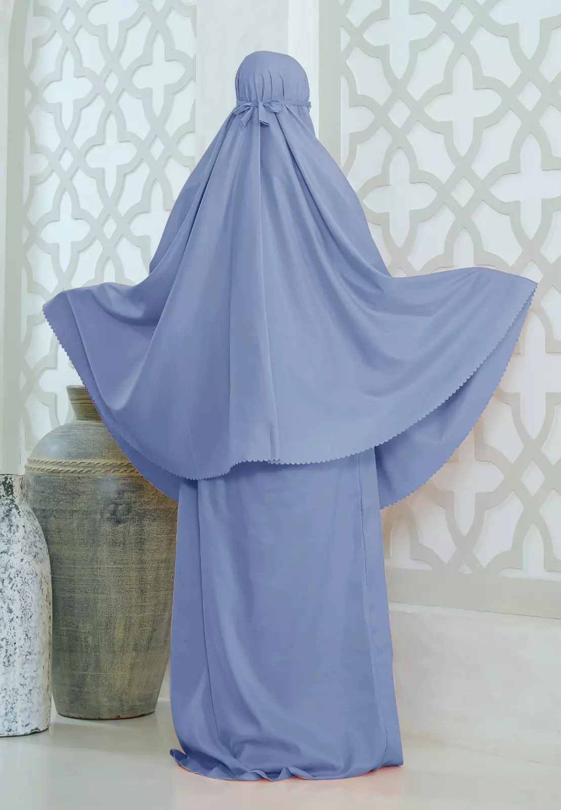 Zelena - Mukena Basic Sabira Lasercut 2in1 Prayer Set - Dewasa