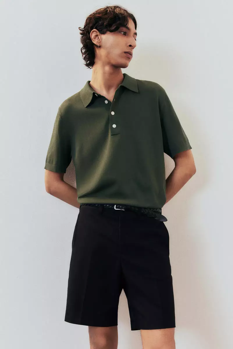 Regular Fit Lyocell-blend chino shorts