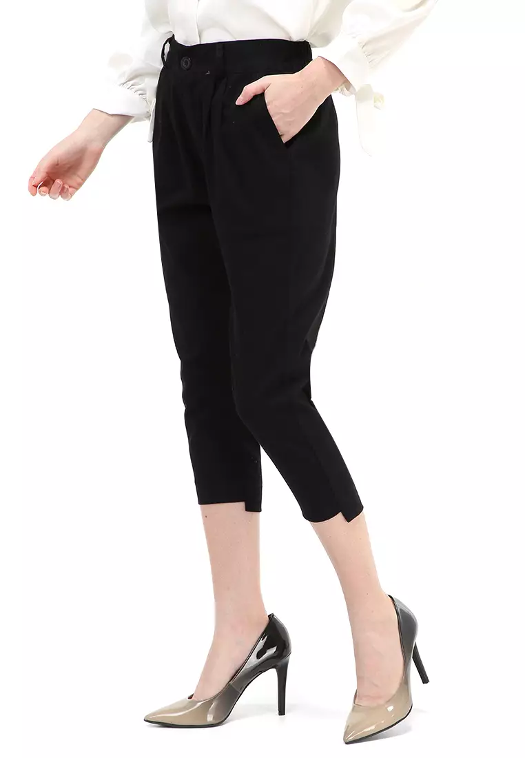 Liana Long Pants Celana Panjang Bawahan Wanita Premium Quality - Black