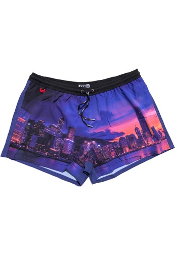 BWET Swimwear navy Eco-Friendly Quick dry UV protection Perfect fit Purple Beach Shorts "HKG" Side and back Pockets AAE91US41FB982GS_1