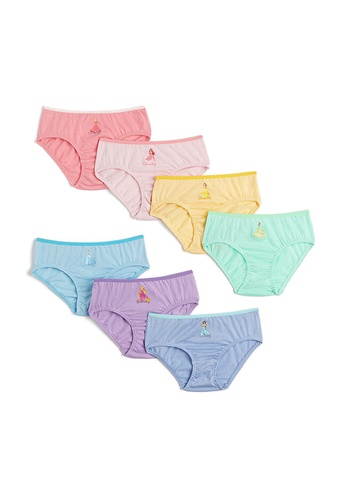H&M pink and yellow and blue and purple and multi 7-Pack Cotton Briefs BD0BFKAC0D0658GS_1