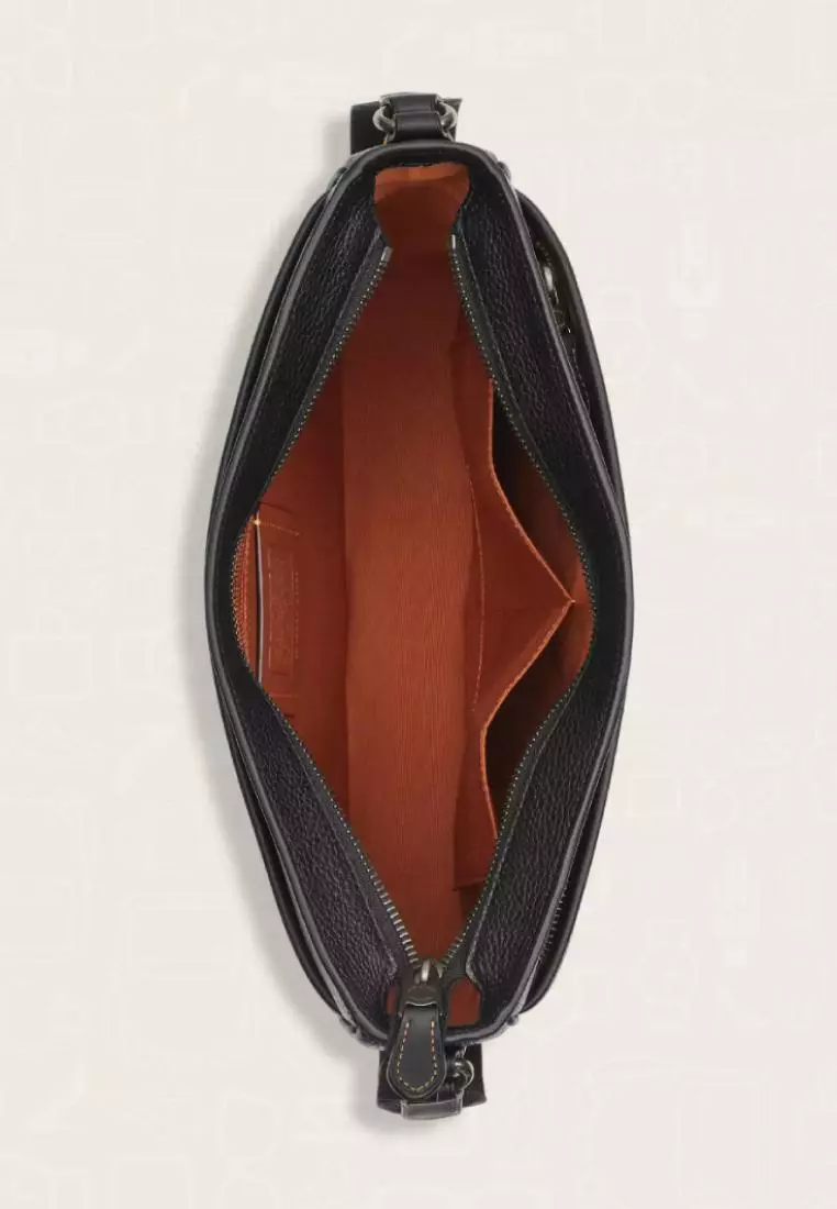 Coach District Crossbody Bag In Signature Canvas Tan Black