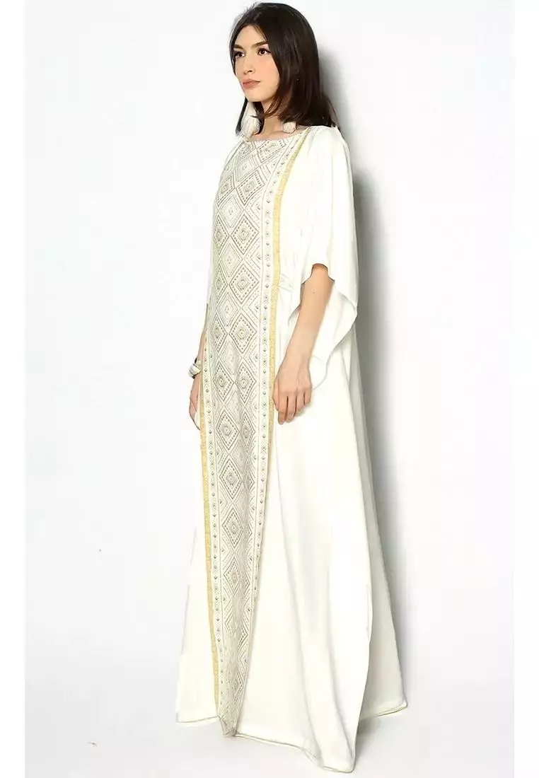 Kanzi Exclusive Short Sleeve Songket Kaftan
