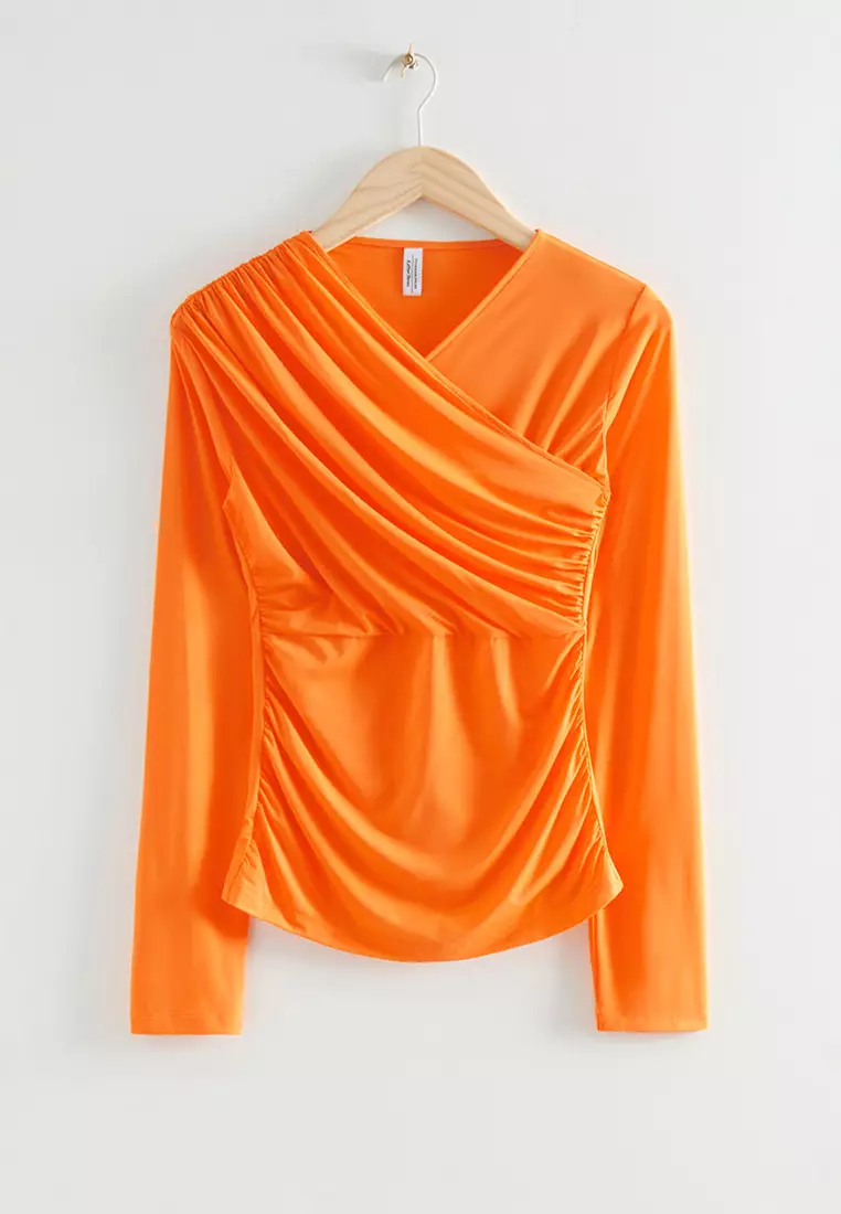 Fitted Asymmetric Ruched Top