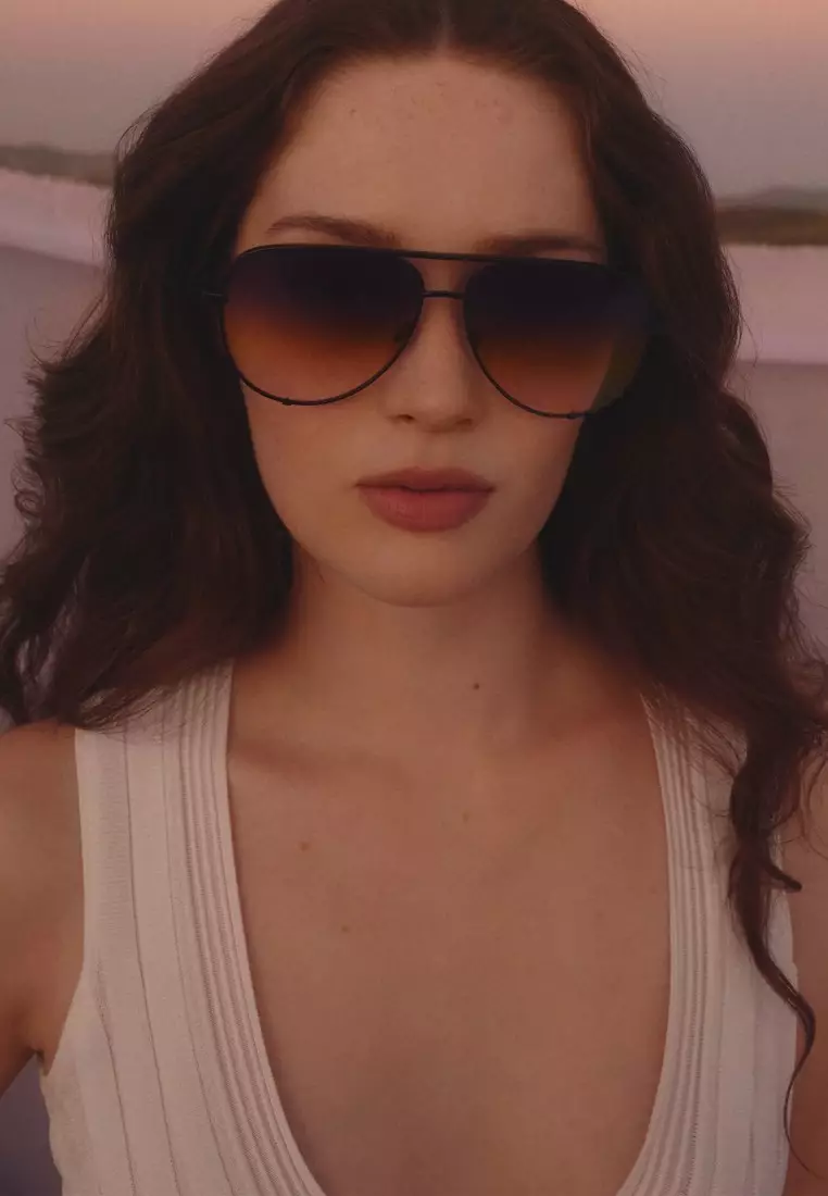 High Key Extra Large Sunglasses - Black/Futuredusk Poppy