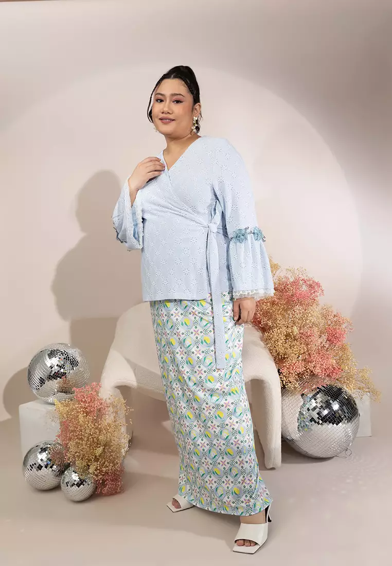 Mayra Kimono Cardigan (Sage Green), Top Plus Size Online Shop Malaysia, Plus Size Wear XL - 7XL, Plus Size Malaysia Online Shop, Plus Size Online  Shop