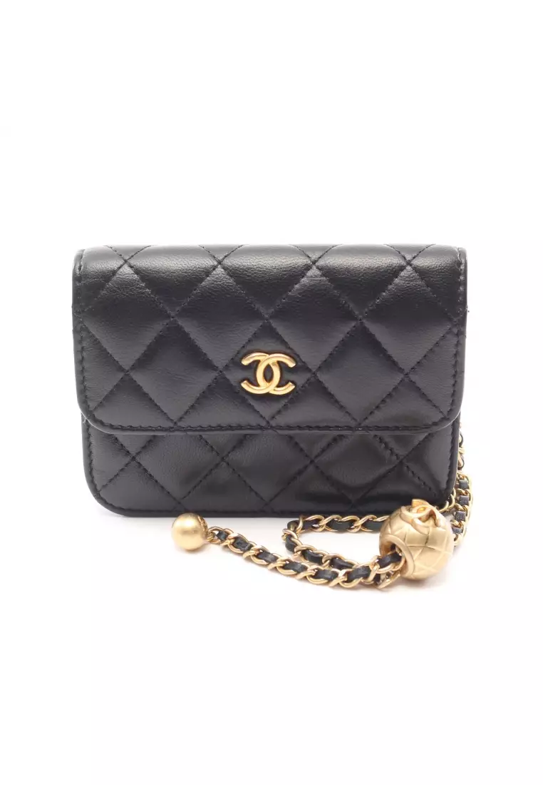 Chanel gold discount ball chain bag