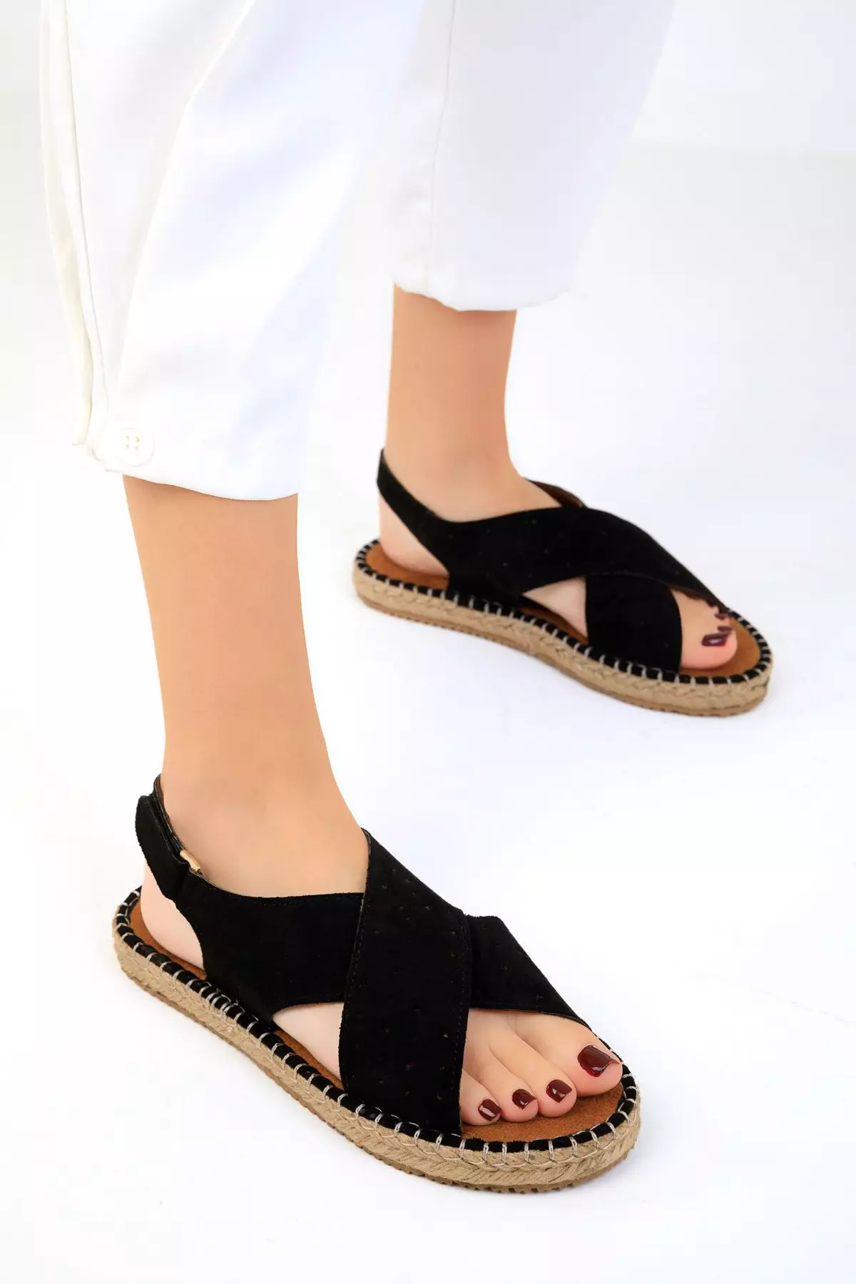 Buy Soho Black Suede Sandals 2024 Online 