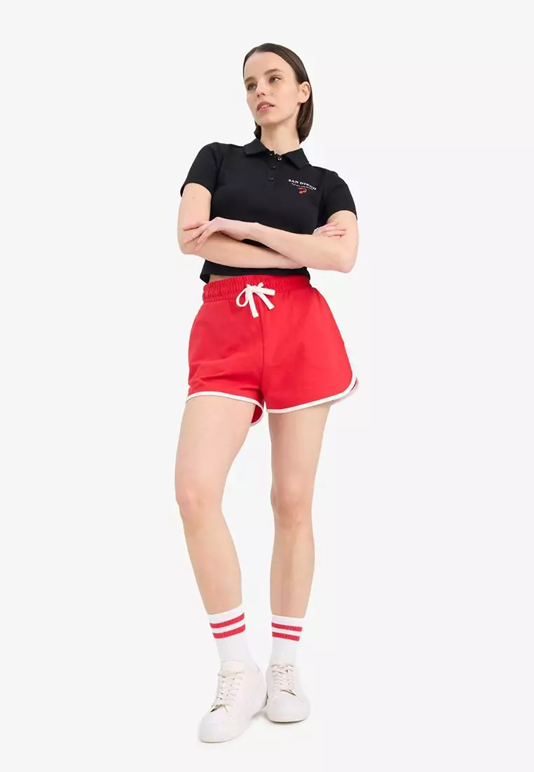 Coool Regular Fit Elastic Waist Lace Thick Mini Shorts A6224Ax25Sm