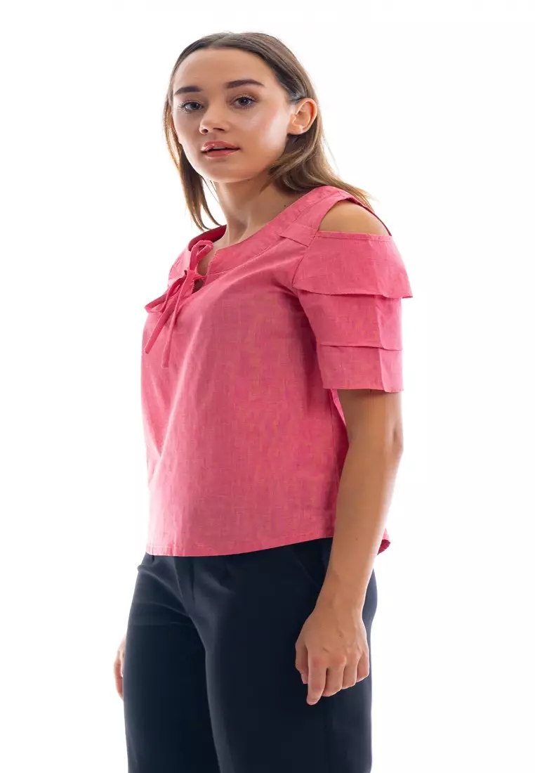 Jual VOERIN Priscilla Top Merah Original 2025 | ZALORA Indonesia