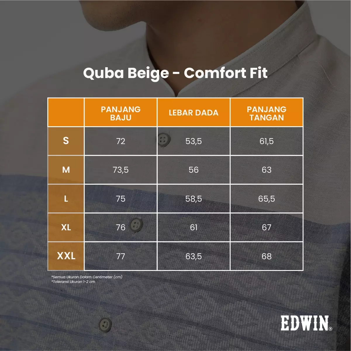 Kemeja Koko Pria Lengan Panjang QUBA BEIGE Baju Muslim Priaa