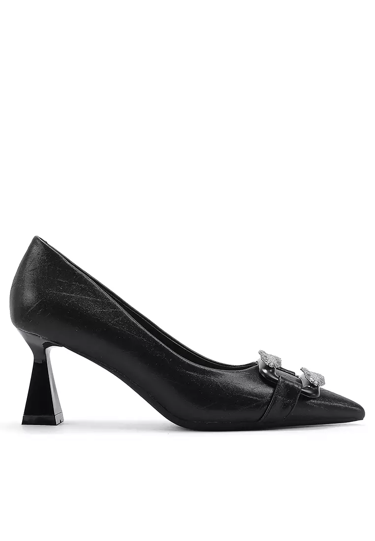 Discount on Twenty Eight Shoes  shoes - SKU: 7CM Square Buckle High Heel Shoes IF75338