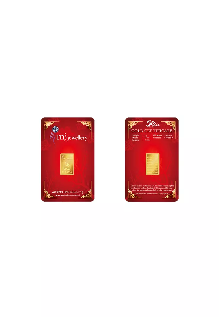 線上選購MJ Jewellery MJ Jewellery 5G 999.924K足金喜慶卡片(一克) | ZALORA 台灣