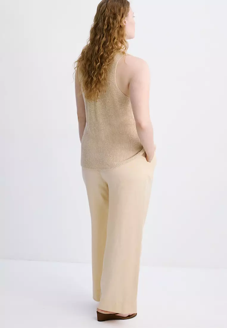 Straight Linen Trousers