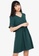 ZALORA BASICS green 100% Recycled Polyester Layer Mini Dress 59782AA0B9562FGS_1