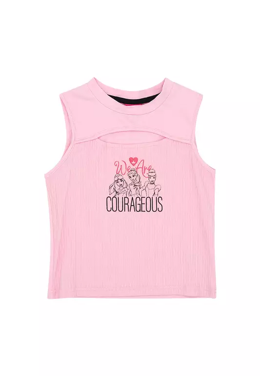 Princess Girls "We are Courageous" Graphic Sleeveless Tee