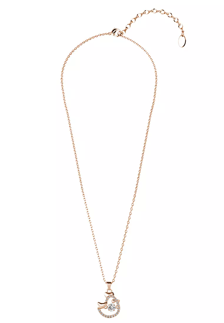 Dancing Shio Pendant Rooster ( Ayam ) RG - Kalung Crystal Swarovski by Her Jewellery