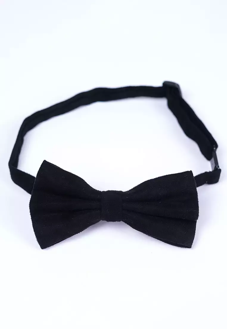 Dasi kupu kupu bowtie wedding bahan suede / beludru hitam