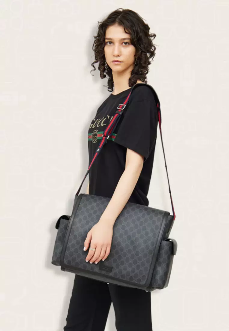 Gucci GG Supreme Diaper Bag Black
